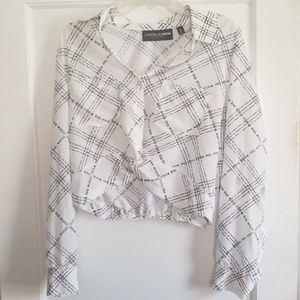 Rule the world print blouse